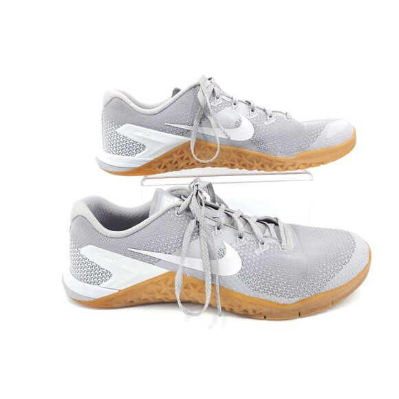 Nike Metcon 4 Shoes Mens Size 10 Gray White Gum Training Crossfit AH7453-007 - Picture 1 of 9
